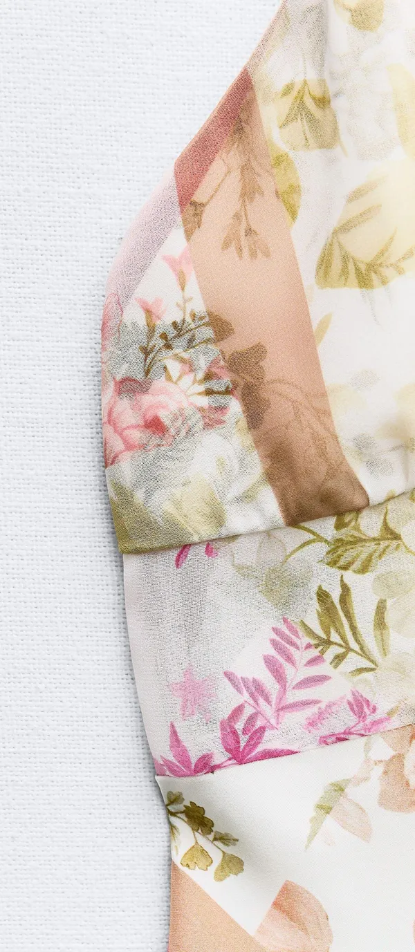 ZARA dress midi floral boho summer casual split satin wedding - Image 10