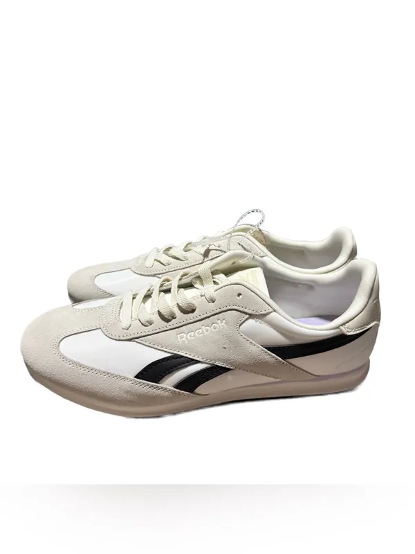 Reebok World 70 Men's 11 Low Top Sneaker Lace Up Casual Suede Chalk Black NWT - Image 4