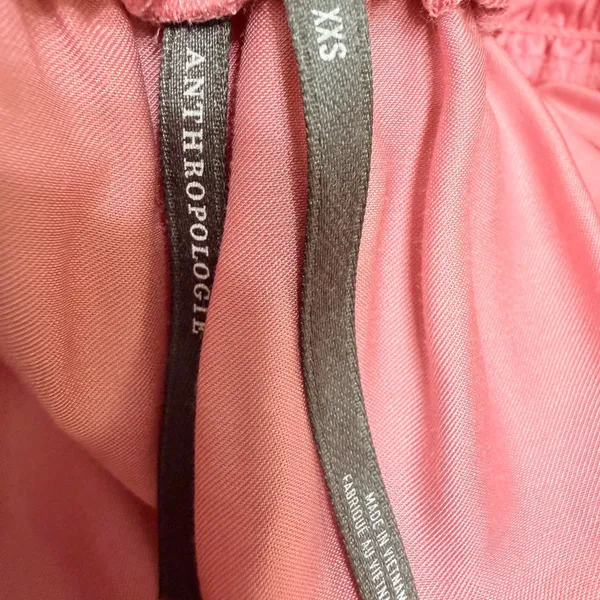 Anthropologie Pink Rose‎ Satin Smocked Waist Shortie Shorts Size XXS NWT - Image 10