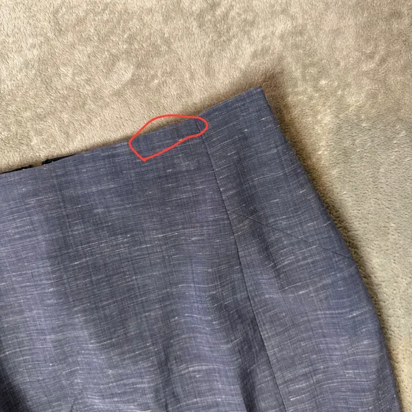 Antonio‎ Melani Blue Wool Blend Slub Pencil Skirt Size 6 Lined Career Office - Image 6