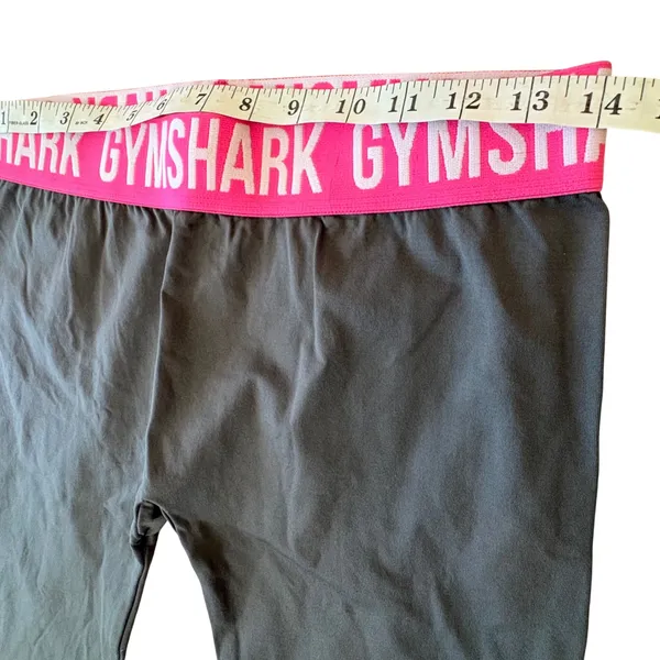 Gymshark Leggings Women M Charcoal Gray Pink Low Rise Yoga Workout Gorpcore‎ - Image 5