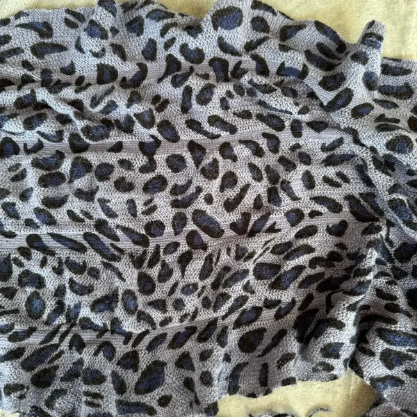 Blue and Purple Leopard Print‎ Scarf - Image 3