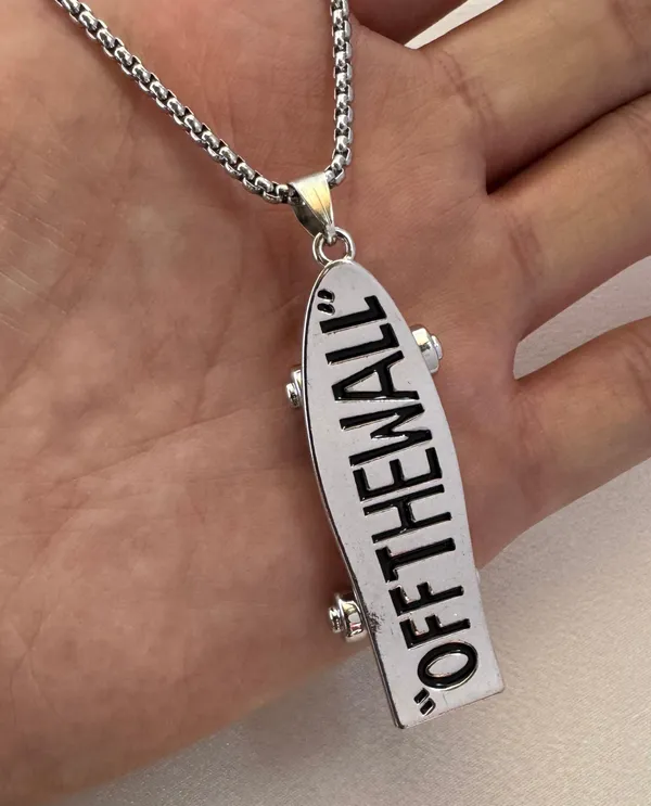 Skateboard Pendant Necklace for Men Women,Streetwear Punk Hip Hop Unisex Style - Image 3