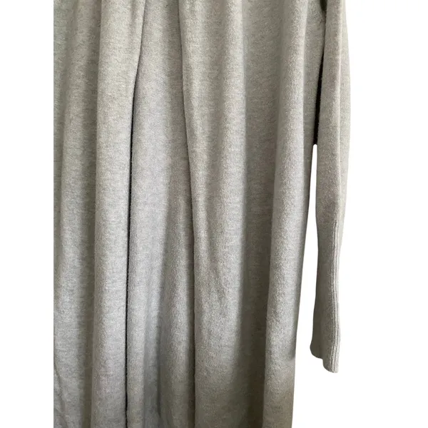 Leith Light Grey Long Length Open Cardigan Size Small - Image 3