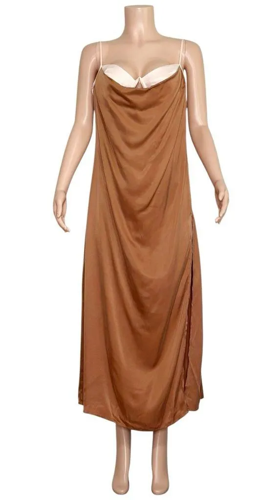 FOR LOVE & LEMONS Viv Maxi Dress, Brown, XL - Image 7