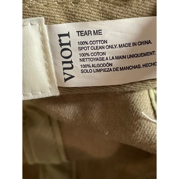 Vuori Women's Tan Khaki Embroidered Logo Adjustable Strapback Cap Hat OS - Image 5