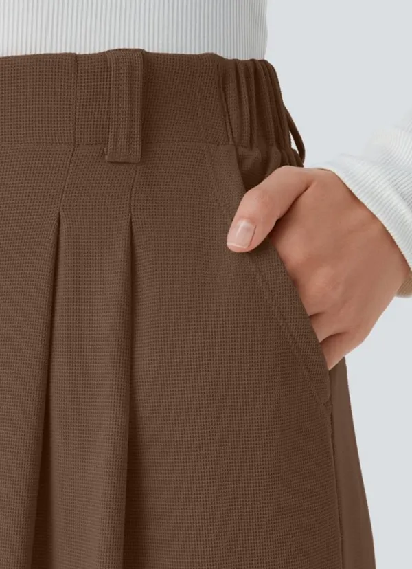 Halara Flex™ High Waisted Pocket Wide Leg Waffle Work Pants - Image 2