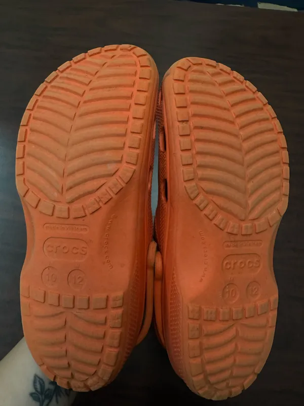 Crocs Orange-Red Colored Mens Size 10- Womens 12 - Image 3