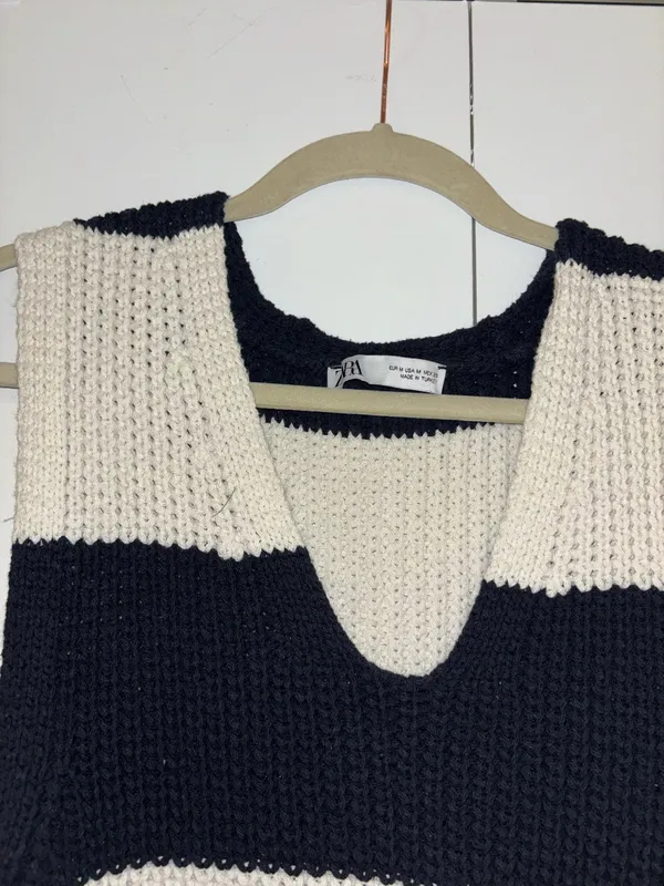 ZARA Striped Vest Sweater - Image 2