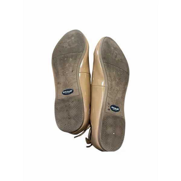 Dr. Scholl's Nude Patent Leather Ballet Flats Bow Workwear Preppy Casual 7.5 - Image 3