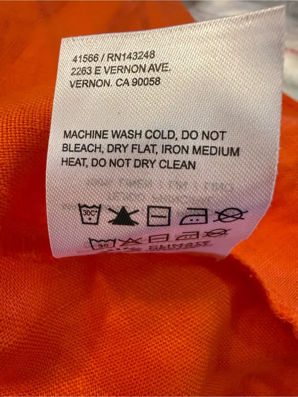 Reformation Midi Cassette 100% Linen Open Back Dress – Flame Orange Size 10 - Image 5