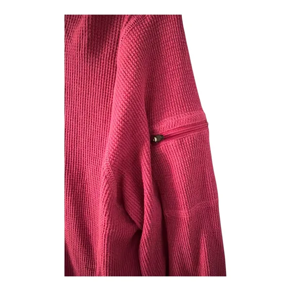 Carhartt Womens Pink Waffle Knit Quarter Zip Pullover, XXL - Image 5