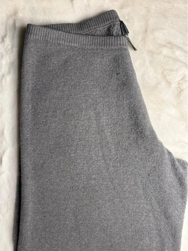 SKIMS Knit Relaxed Fit Pants Dark Heather Gray SZ Med NEW - Image 2