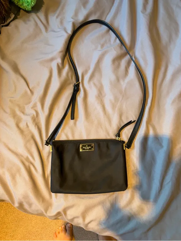 kate spade Black Nylon Crossbody with Gold Plaque - Image 2