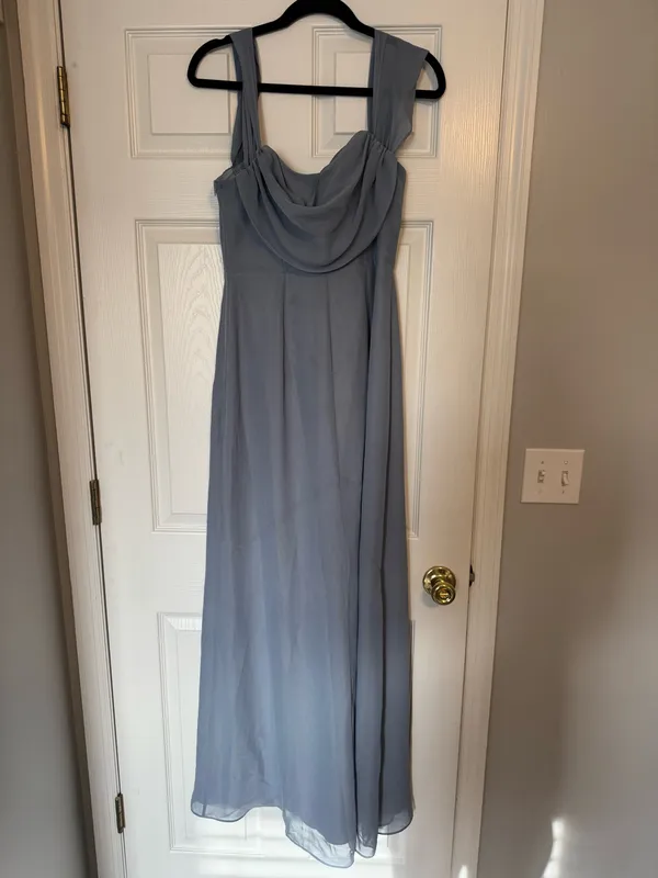 Birdie Grey Mira dress chiffon dusty blue - Image 4