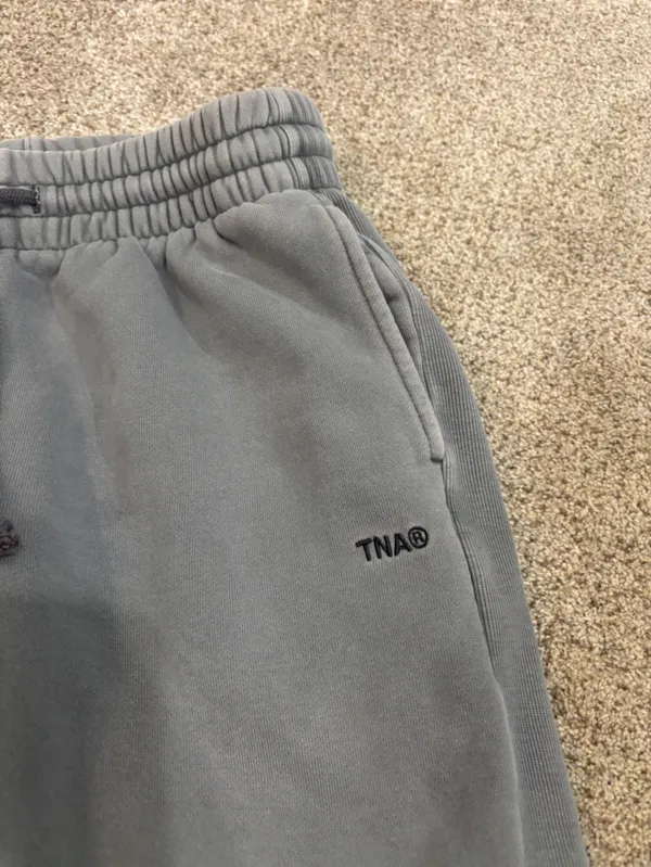 TNA Aritzia Sweatfleece Boyfriend Sweatpants Cozy Fleece Joggers Womens XS Gray - Image 10
