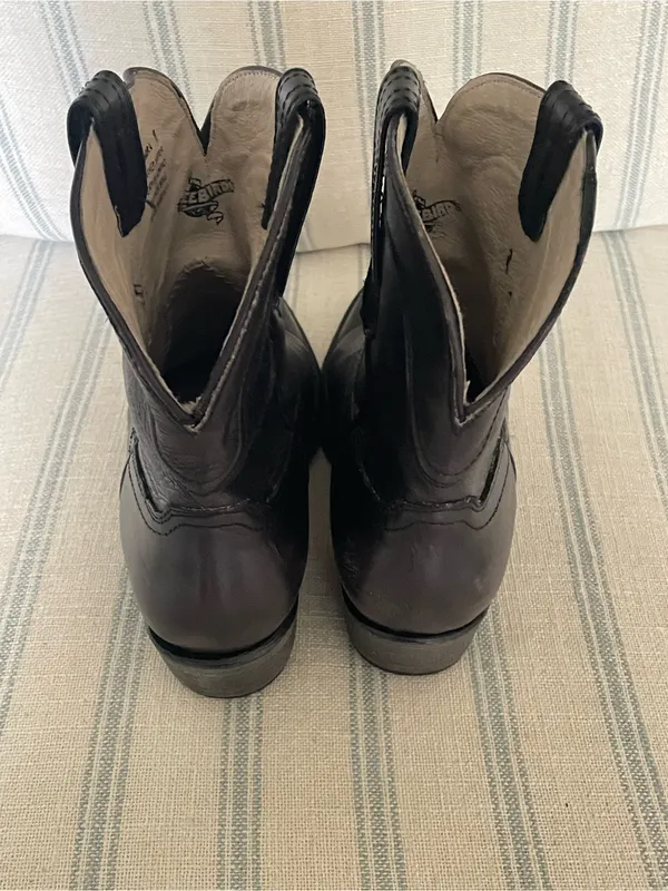 Freebird by Steven Zamora Western Leather Ankle Boots Black US 8 - Image 7