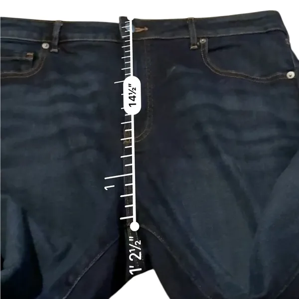 Everlane The Curvy High Rise Dark‎ Wash Cropped Skinny Jeans Sz 33 - Image 10