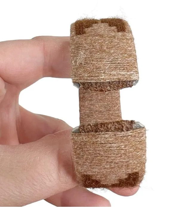 Brown & White Yarn Wrapped Aztec Native Pattern Cuff Bracelets - Image 7