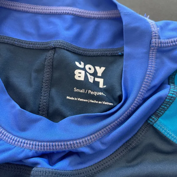 JoyLab BLUE YOGA SET LEGGINGS AND CROP TOP S/M - Image 7