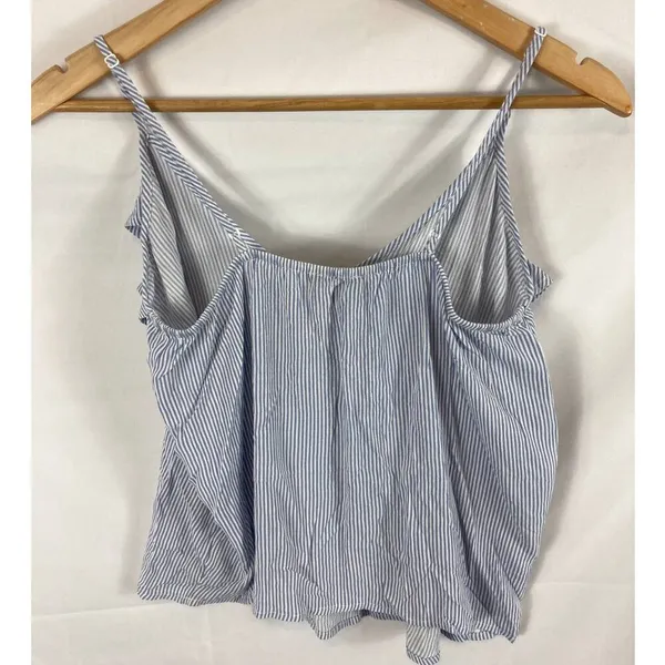 American Eagle Ruffle V Neck stripe tank size XS - Image 4