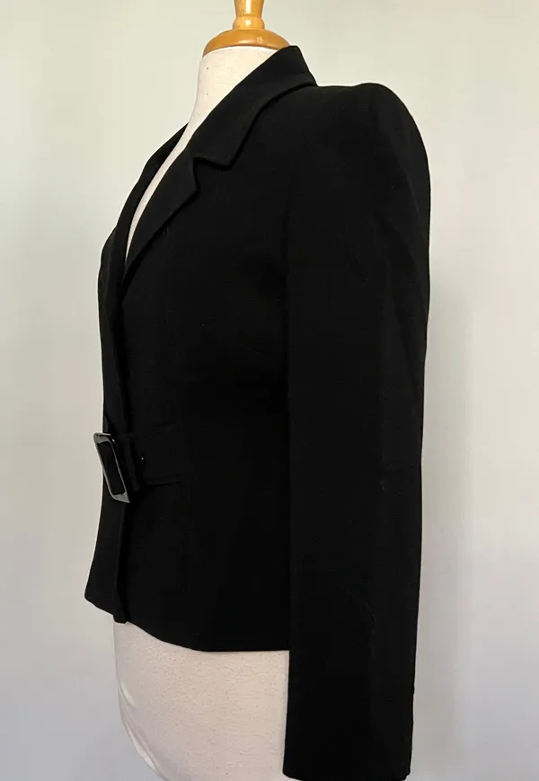 Arthur S Levine Black Belted Jacket Blazer - Image 3