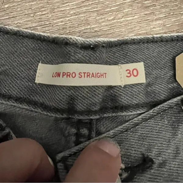Womens Levis Lo Pro Straight Leg Jeans Acid Wash Gray Splatter Womens Size 30 - Image 5