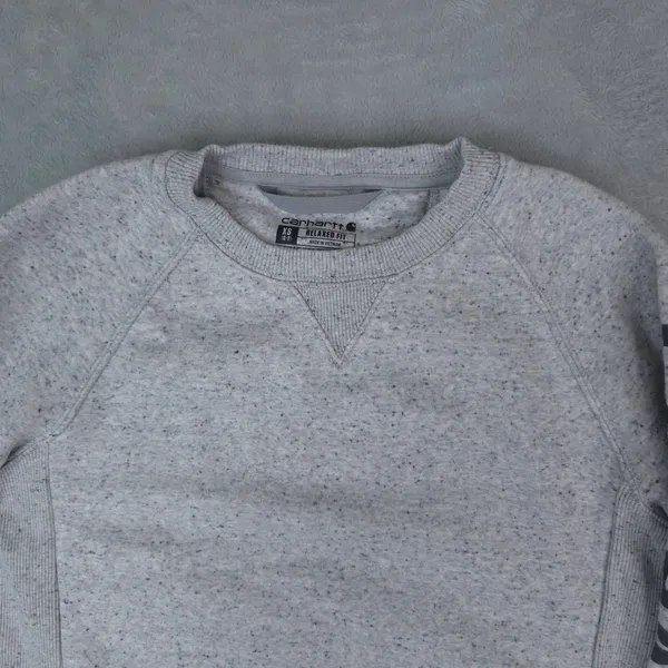 Carhartt Sweatshirt Women XS Gray Relaxed Fit Graphic Sleeve Crewneck Gorpcore - Image 4