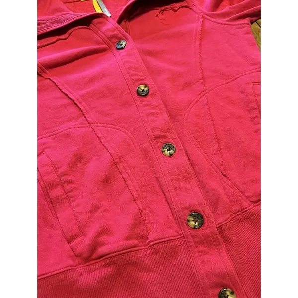 Lole Pink Hooded‎ Zip Up Moisture Wicking Jacket Size Large Athletic Preppy City - Image 8