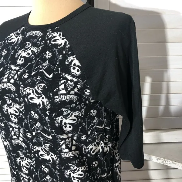 Disney Jack Skellington Nightmare Before Christmas Shirt gothic whimsigoth punk - Image 10