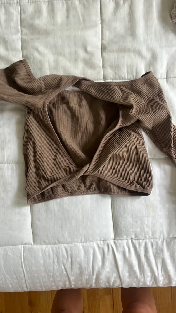 Long sleeve crop Brown - Image 2