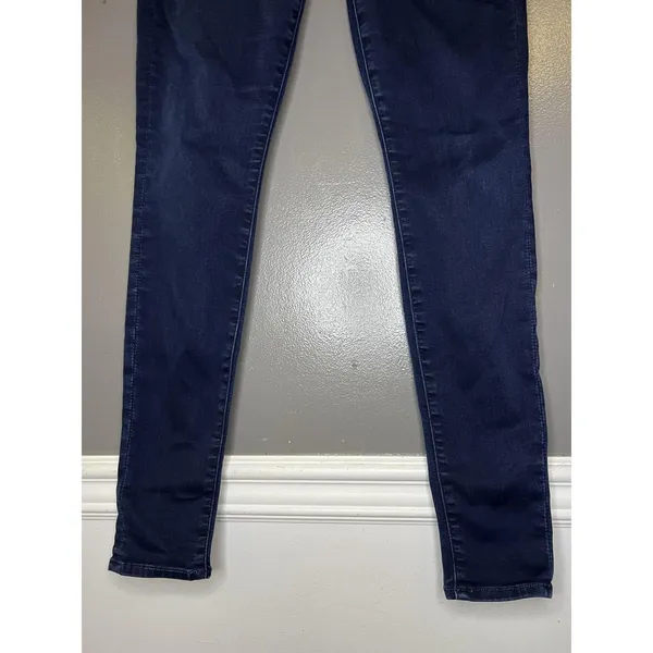 7 For All Mankind Gwenevere Skinny Jeans Womens 28 Dark Wash Blue Stretch Denim - Image 3
