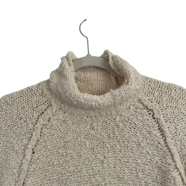 Moth Anthropologie Juliette Cream Turtleneck Chunky Knit Sweater Womens‎ XS - Image 3