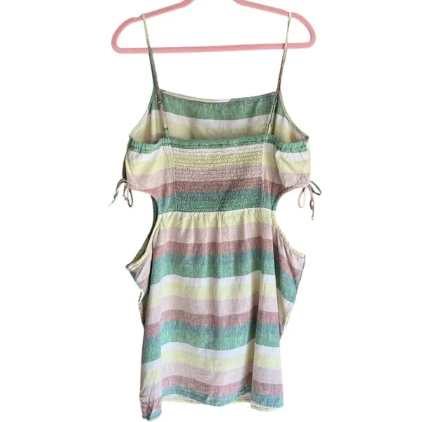 aerie Linen Blend Striped Multi Color Women’s Dress Size XL NWT - Image 8