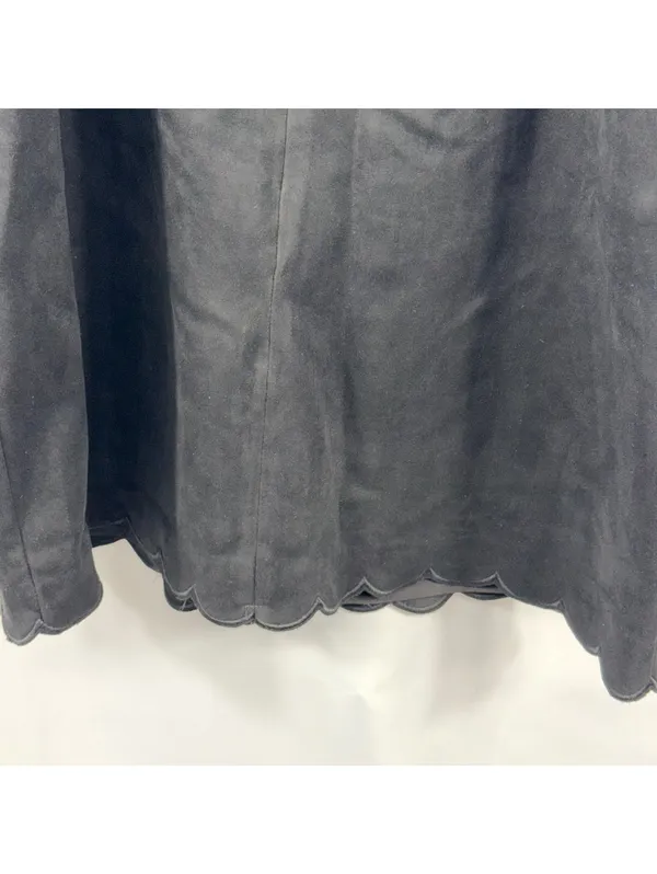 Sky to Moon Black Scallop Bow Mini Dress M - Image 11