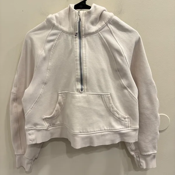Lululemon Scuba Oversized Half-Zip Hoodie White Opal W3DM4S XS/S Sporty Active‎ - Image 2
