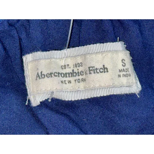 Abercrombie & Fitch Navy Blue White Striped Strapless Maxi Dress Womens Size S - Image 3