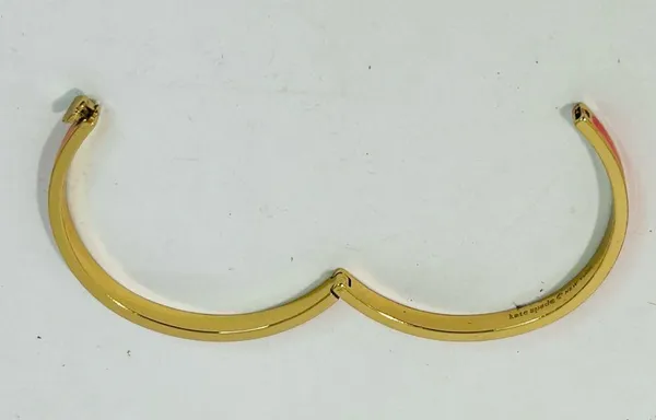 Kate Spade New York Spade Bangles Thin Enamel Hinge Bangle Bracelet Bright Rose - Image 8