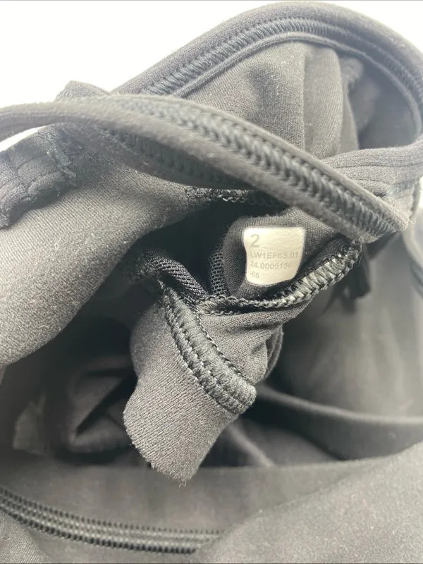 Lululemon Womens Align Strappy Cropped Tank Black Ribbed Yoga Top LW1EF6S Size 2 - Image 5