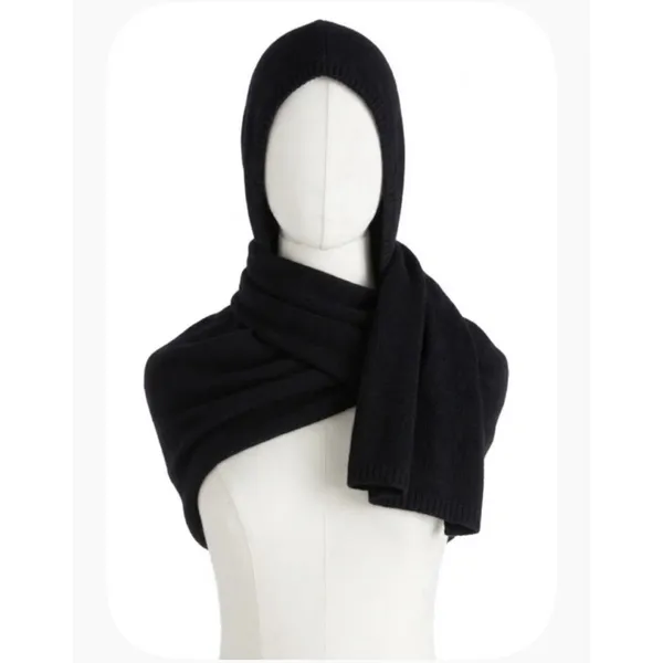 Jason Wu Black 100% Cashmere Hooded Scarf - Image 3