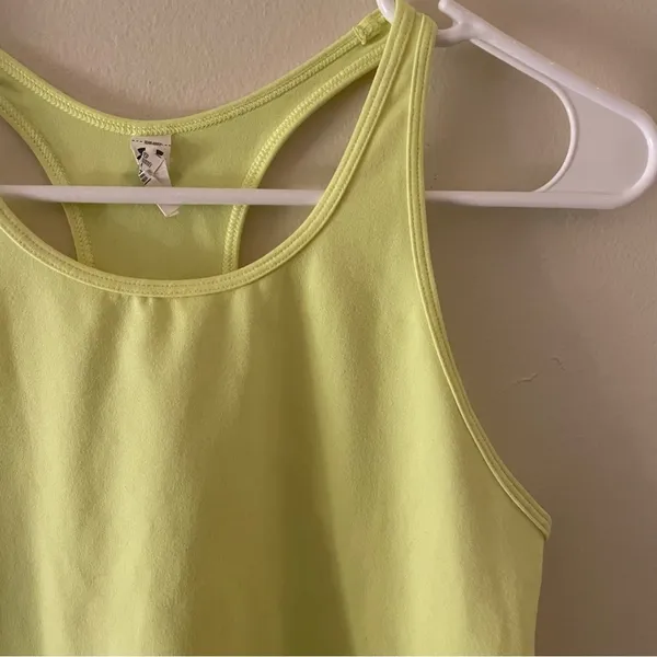 Champion small neon yellow‎ tank top athletic workout top summer shirt comfort - Image 3