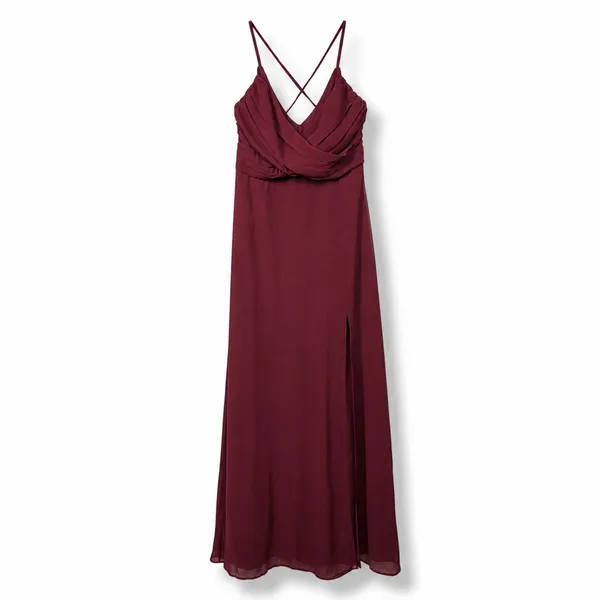 NEW Lulus Event Ready Burgundy Pleated Backless Lace-Up Sweeping Maxi Dress - Image 5