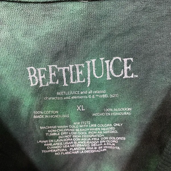 Beetlejuice Tombstone Green Tie Dye T-Shirt XL - Image 4
