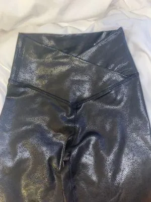 Aerie The Hugger Crossover High Waisted Crackle Leggings - Image 5