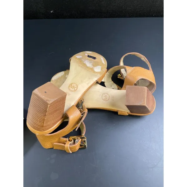 Michael kors Women's Leather Tan Shoes/ Sandals Heel 2.75" Size 8.5 SKU 3208 - Image 6