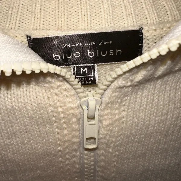 Women’s Quarter Zip Cropped Sweater - Image 3