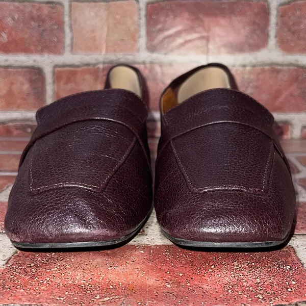 Pre-Owned Fierro Leather Brown Loafers Woman Shoes Business Casual Size 9 40 - Image 3