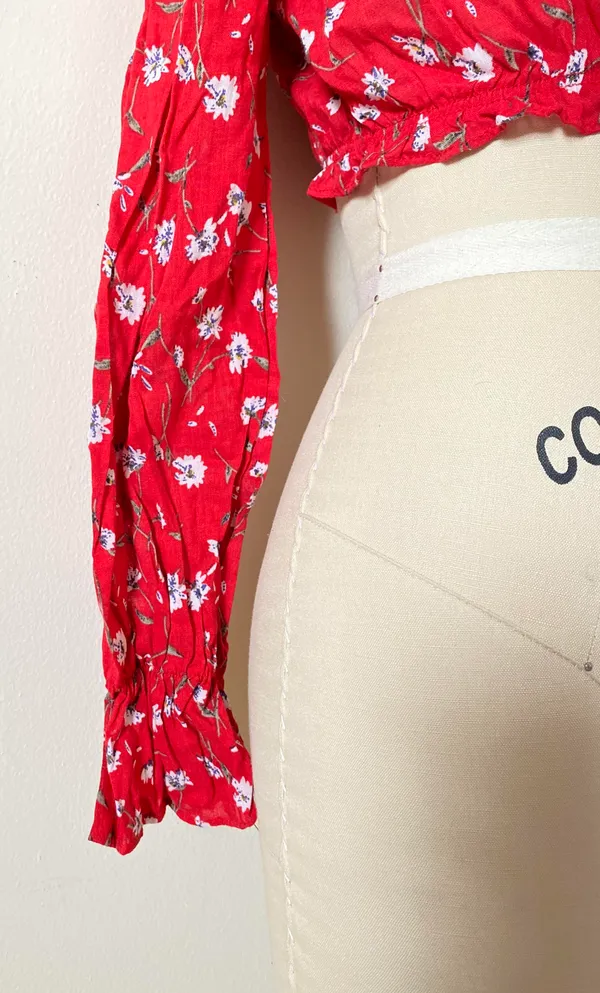 LF Red Mint Vanilla off The Shoulder Top - Image 5