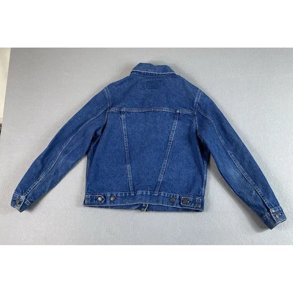 Vintage Levis Strauss Denim Jacket Womens Size M Blue Denim Trucker Blazer * - Image 2