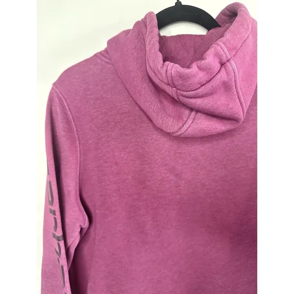 Carhartt Women's Clarksburg Hoodie Berry Pink Heather Medium Workwear Streetwear - Image 9